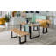 AHAR Dining Table with Solid Wood Top-439829547
