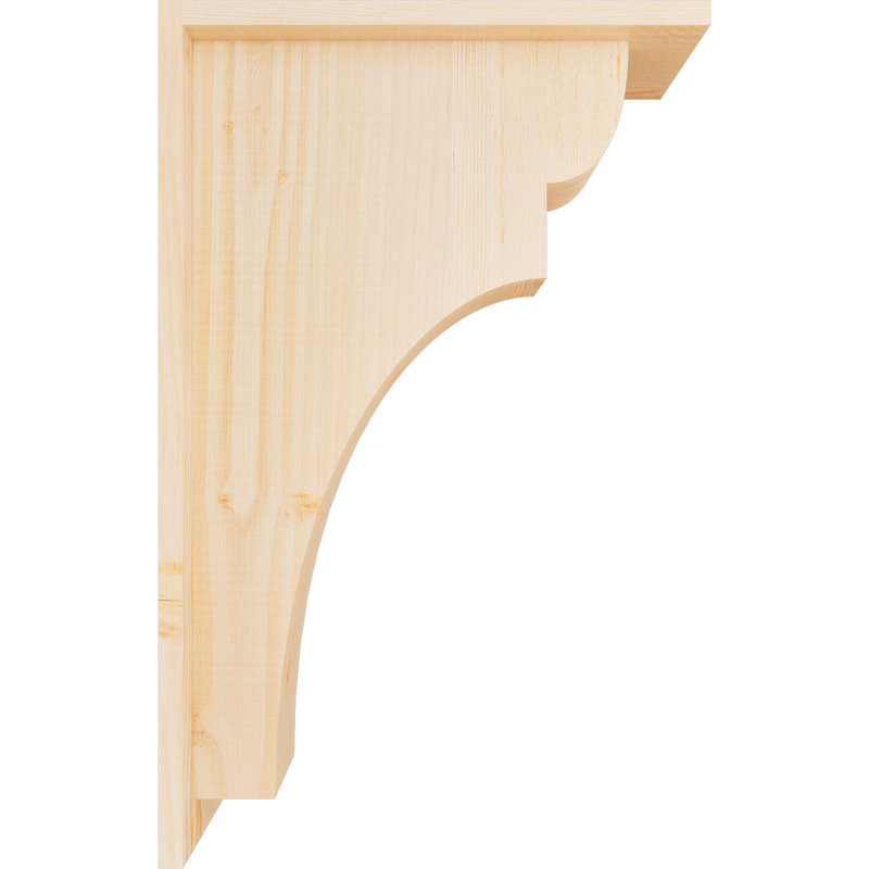 Yorkshire Yorktown avec plaque arrière, H 22 po x l 5,5 po x P 14 po, Sapin de Douglas, Lisse