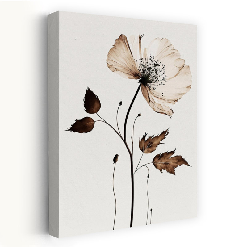 Art contemporain, art floral abstrait, H 48 po x l 32 po