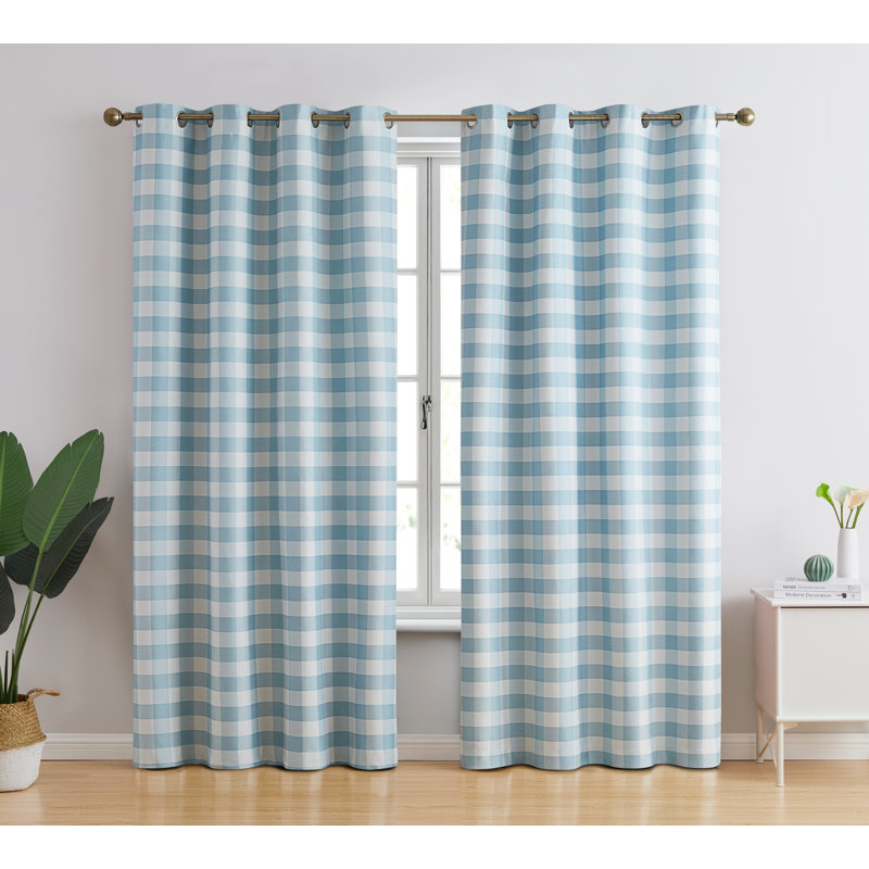Belmoor Curtain Pair, 52" W x 96" L, Farmhouse Blue