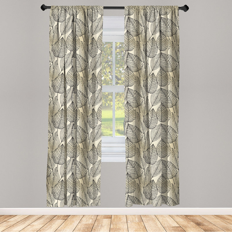 Geometric Semi-Sheer Rod Pocket Sliding Panel, 28" x 84"