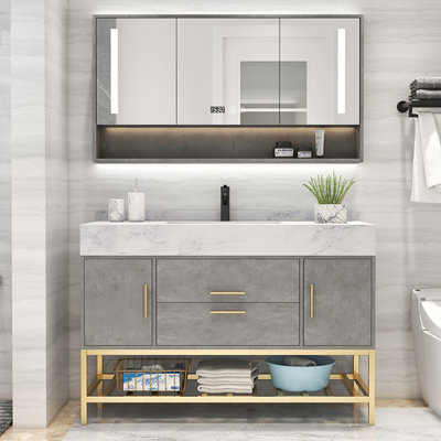 Armoire de salle de bain légère et luxueuse