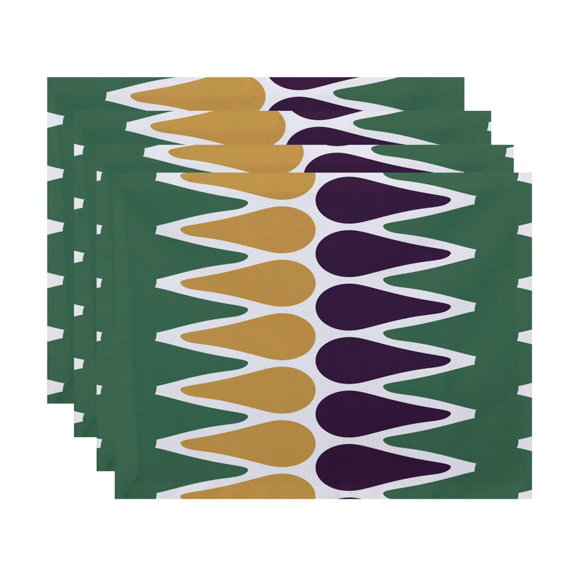 Napperon Ferrier, Vert / jaune / mauve