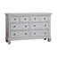 Commode 6 tiroirs Glendale blanc pur