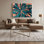 «Neo Expressionism 58», art mural sur toile bleue