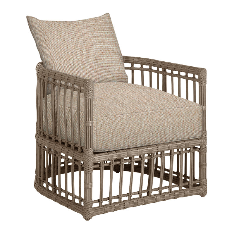 Newport Arm Chair with Cushions, No Welt, Canvas Sand, Newport #66 Burlap