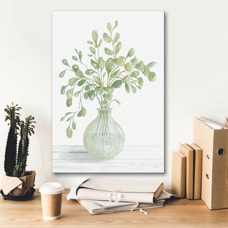 «Eucalyptus Beauty II» par Cindy Jacobs, estampe numérique sur toile, L 18 po x H 26 po x P 1,5 po