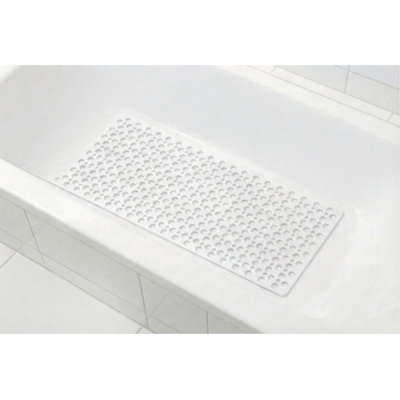 Nonslip Bath Tub Shower Mat With Suction Cups, Extra Soft TPE Bath Mat For Kids, Bathtub Bathroom Mats, Machine Washable, Smooth/Non-Textured Tubs Onl