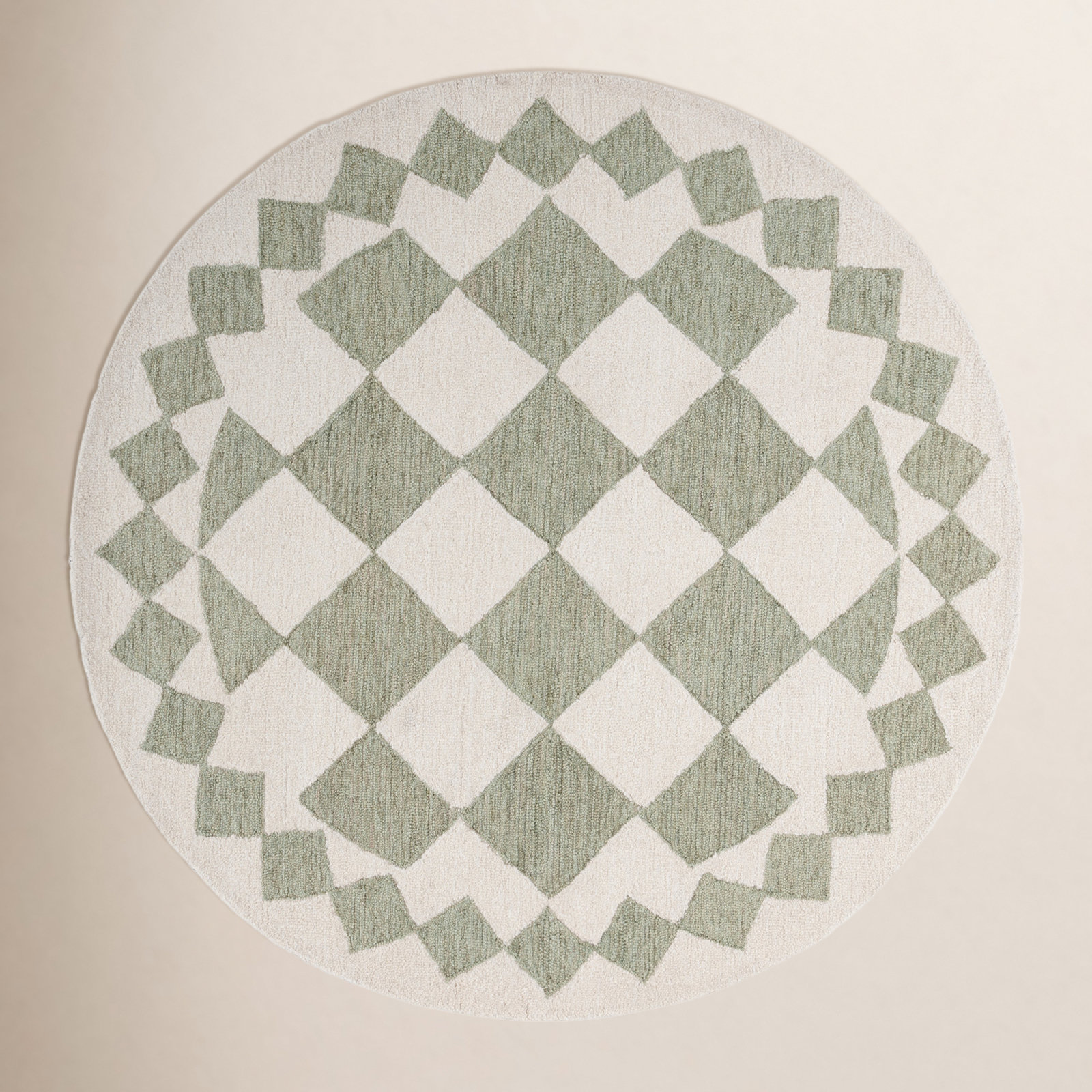Claude Hand-Woven Geometric Rug, Round 6'