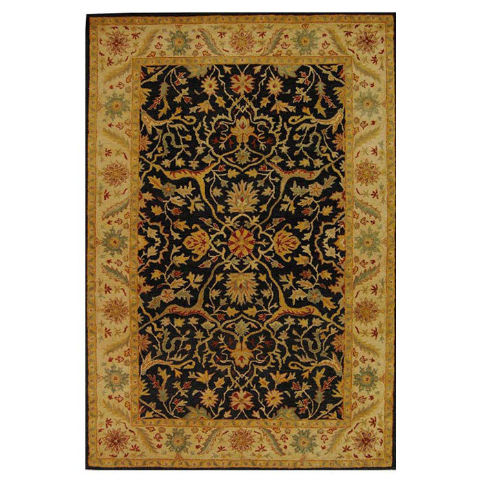Handmade Black Wool 3' x 5' Tufted Area Rug