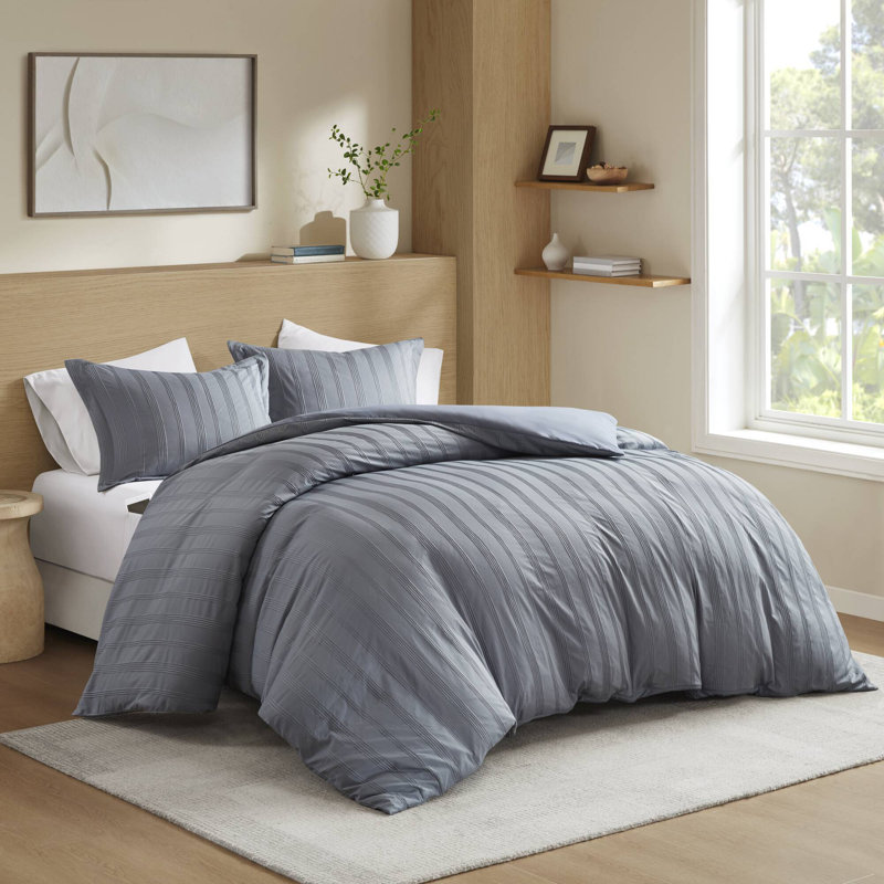Ensembles de literie de qualité supérieure pour la chambre à coucher moderne à rayures en polyester