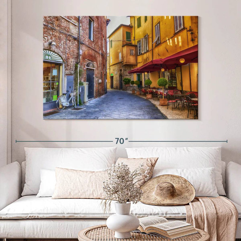 Sireci Street In Lucca, 34" H x 51" W
