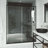 VIGO Paloma 56"–60" W x 74" H Semi-Frameless Double Sliding Shower Door in Matte Black with Clear Tempered Glass-124638802