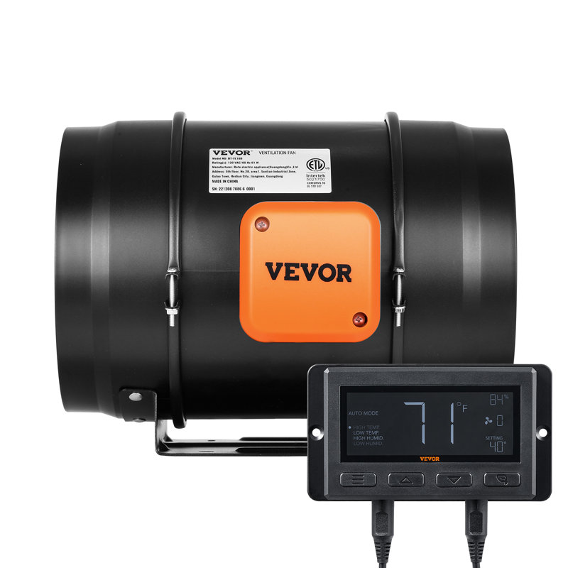 VEVOR 8 inches Dia. 68 Watt Inline Duct Fan