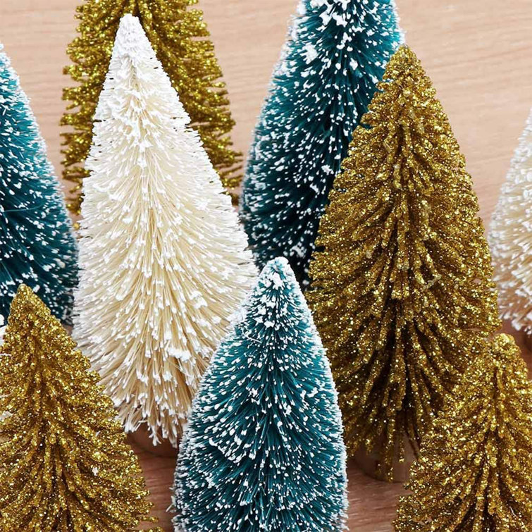  Mini Christmas Trees 24 Pack, Miniature Pine Trees