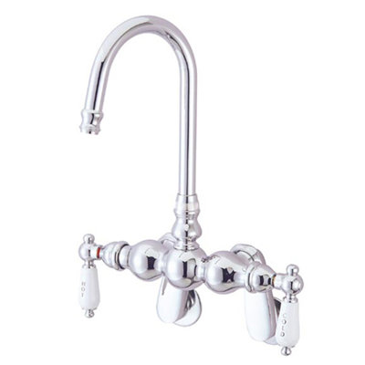 Hot Springs Double Handle Wall Mounted Clawfoot Tub Faucet