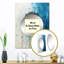 Blanc blanc bleu minimalisme lune - miroir décoratif minimaliste, grand miroir mural moderne, impression d'art en métal-1332539310