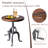 Cecy Pine Round Solid Wood Top Metal Base Dining Table-254129677