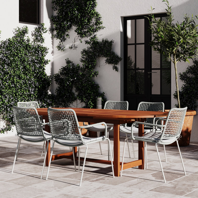 Table de salle à manger extensible Audre, L 71 po x l 63 po x H 35 po
