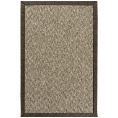 Leona Leather Medusa Border Sisal Carpet