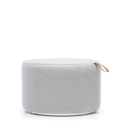 Carragan 60cm Wide Tufted Solid Colour Pouffe Ottoman