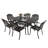 Newton 6 - Person Patio Dining Set Umbrella Hole Included Rectangular Table
