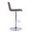 Mcmillon Swivel Adjustable Height Bar Stool with Pedestal Base in Faux Leather, Chrome, Walnut Wood-237213477