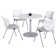 Mode Round Breakroom Table Set With 4 Kool Stacking Chairs