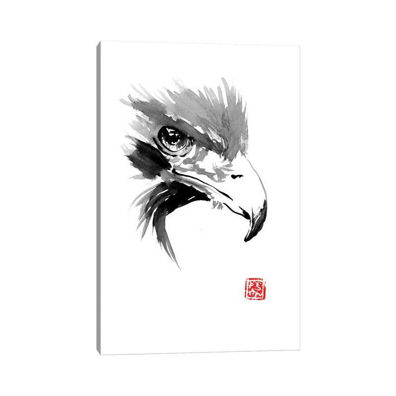 Eagle by Péchane - Print on Canvas, 20.32 cm H x 30.48 cm W, Wrapped Canvas
