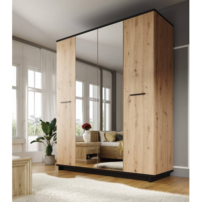 Ahloni 4 Door Manufactured Wood Wardrobe