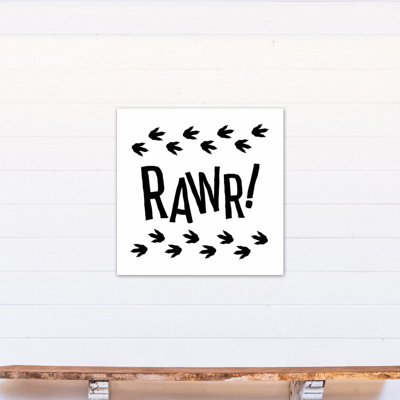 «Mallon Rawr Dinosaur Traces», art encadré, H 30 po x l 30 po x P 1,25 po, Toile tendue