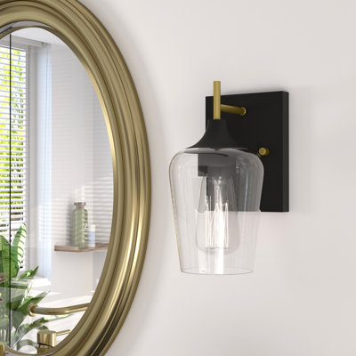 Breena 1-Light Dimmable Armed Sconce Wall Sconce