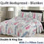 Cotton Blend Floral Bedspread with Pillowcases Included-109478387