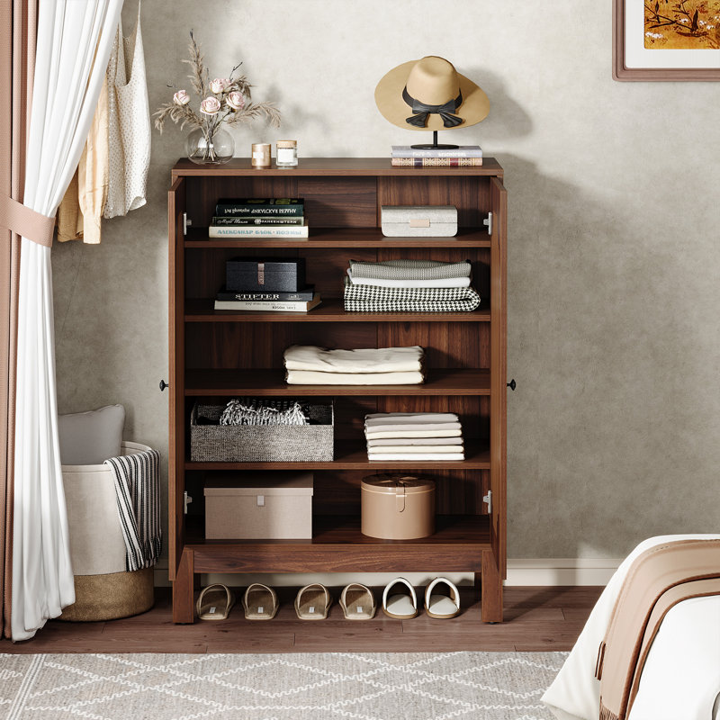 Armoire de rangement pour chaussures avec tablettes réglables, ensemble de 2