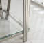 Table de bout carrée, table de bout en acier inoxydable, table basse en verre trempé transparent double couche, table d'appoint avec rangement, pour salon, bureau-520866775