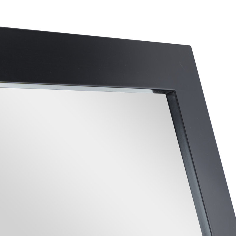 Miroir mural, 70 po x 32,38 po, Noir