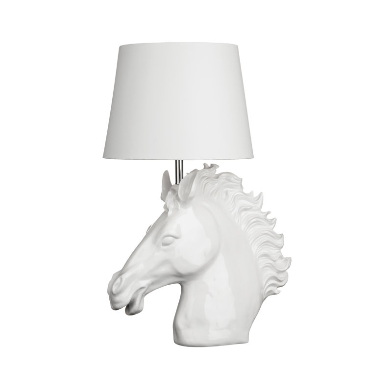 Resin Table Lamp, White