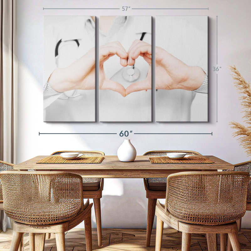 Impression romantique sur toile, H 36 po x l 57 po x P 1,25 po