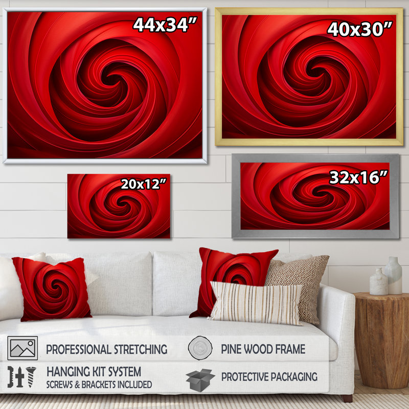 «Keansburg - Abstract Spirals», art mural, Impression dorée sur toile encadrée, H 12 po x l 20 po x P 1 po