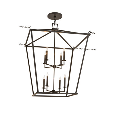 Lustre rectangulaire 8 lumières