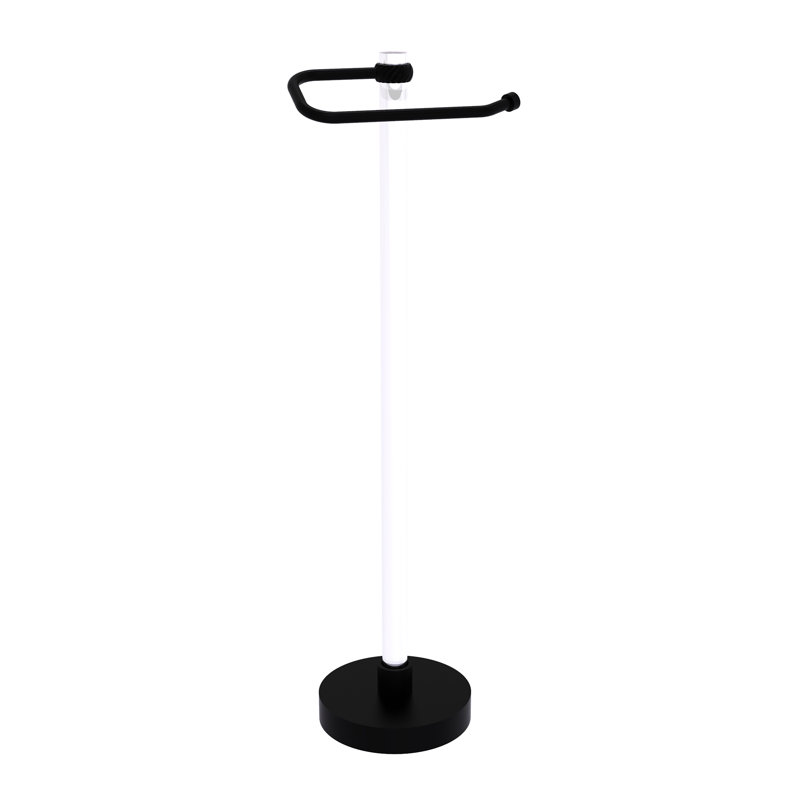 Clearview Free Standing Toilet Paper Holder, Matte Black