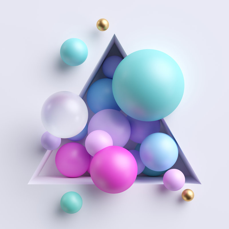 Pastel Balls - Wrapped Canvas Print, 30cm H x 30cm W x 3.8cm D
