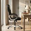 Muskoka Swivel Desk Chair Faux Leather With Adjustable Height, UKFR Certified-1014651257