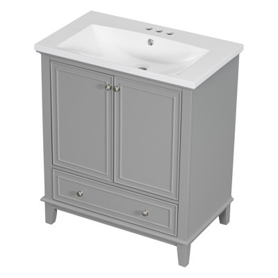 Meuble-lavabo moderne multifonctionnel avec lavabo et tiroir