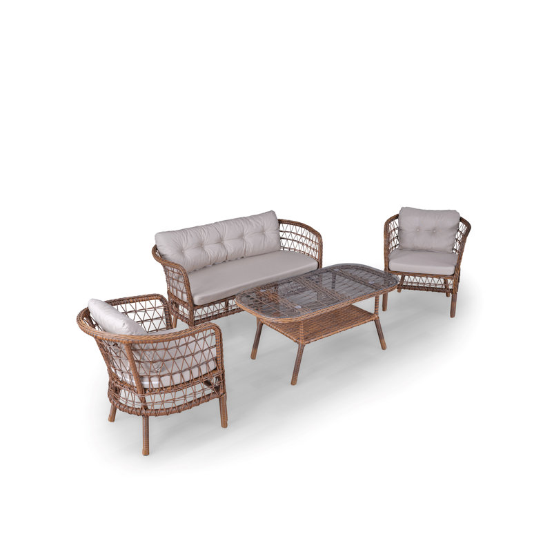 Ensemble de mobilier d'extérieur Red Barrel Studio® Tea