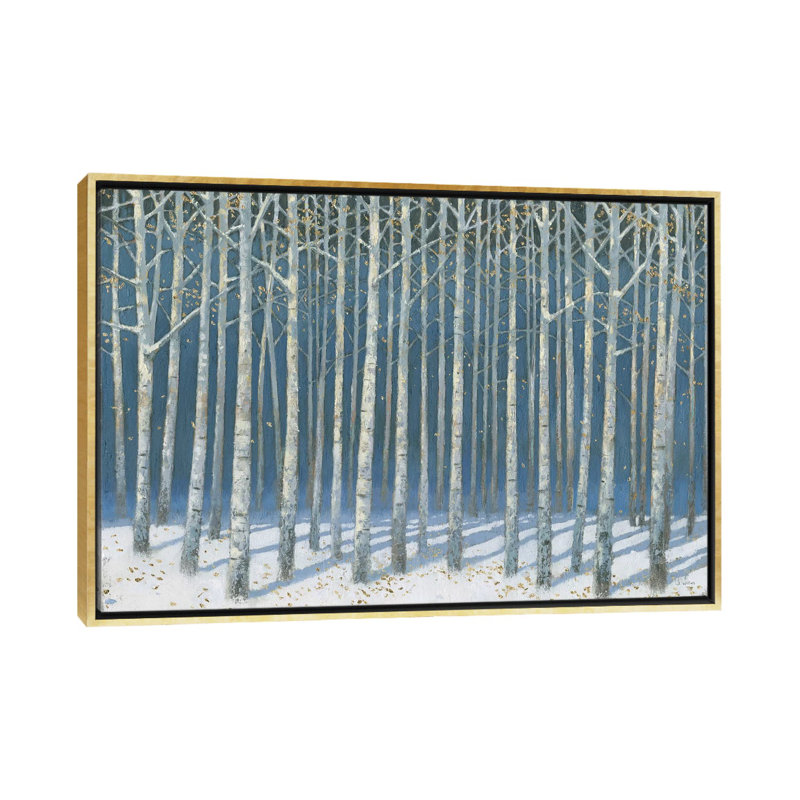 Bouleaux chatoyants par James Wiens-reproduction d’art, H 40 po x l 60 po x 1,5 po, Pas de tapis, Toile encadrée d'or