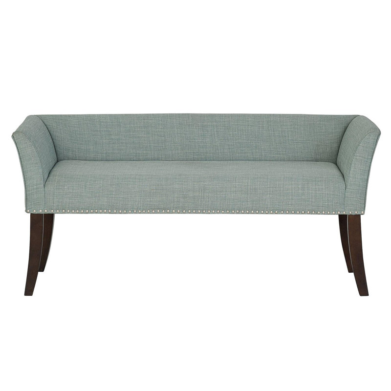 Upholstered Bench, Teal