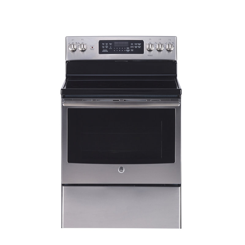 Cuisinière électrique autoportante 30 po 5 pieds cubes, Acier inoxydable