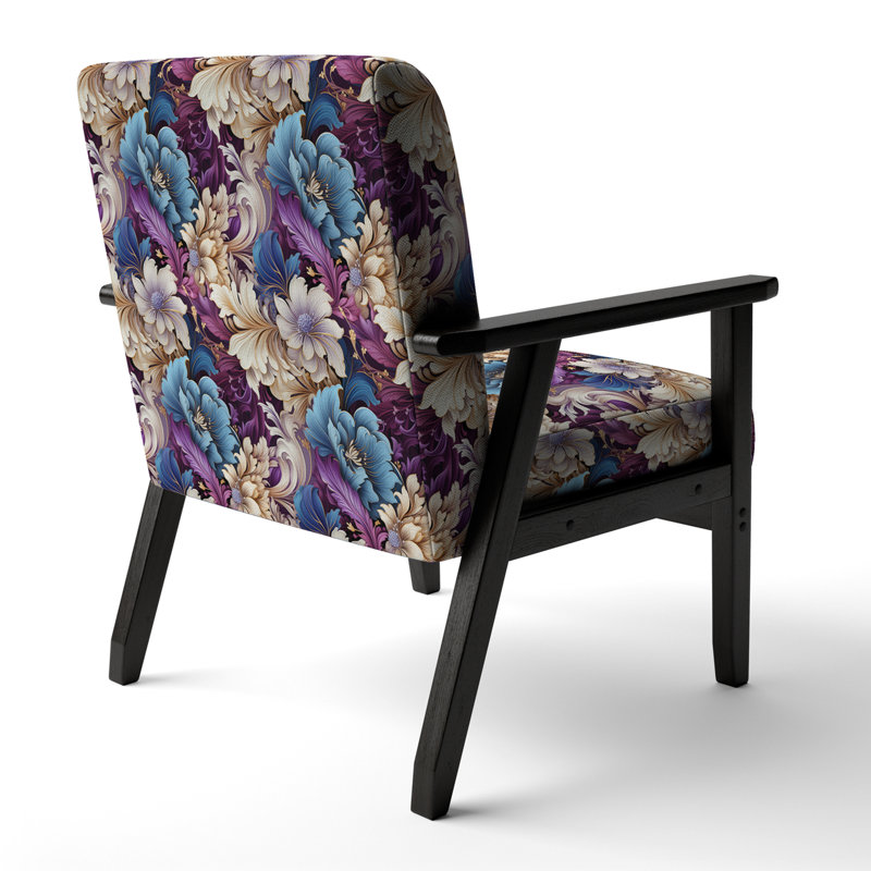 Chaise avec accoudoirs rembourrés en velours Gatsby