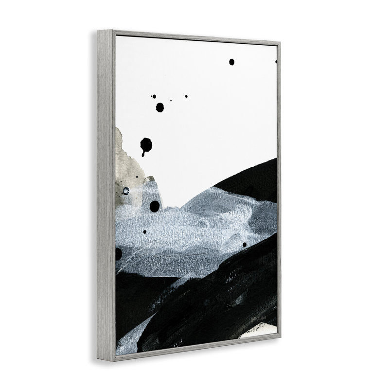 «Murky Gradient Mouvement», estampe numérique encadrée noire d'Yvette St. Amant, H 18 po x l 12 po